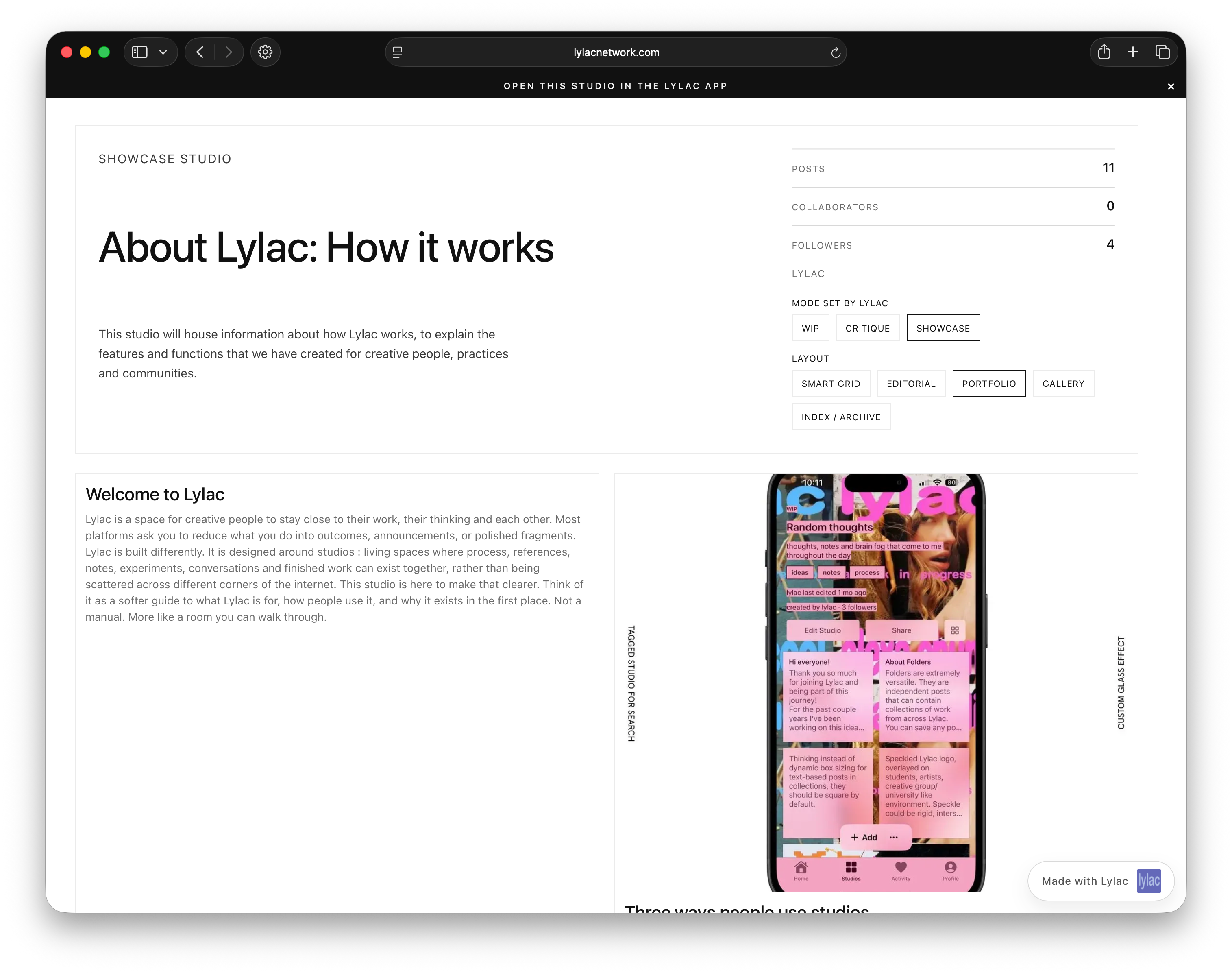 Portfolio web studio layout preview 4
